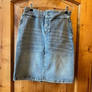 PRANA denim skirt Aubrey size 6 NWT summer wash